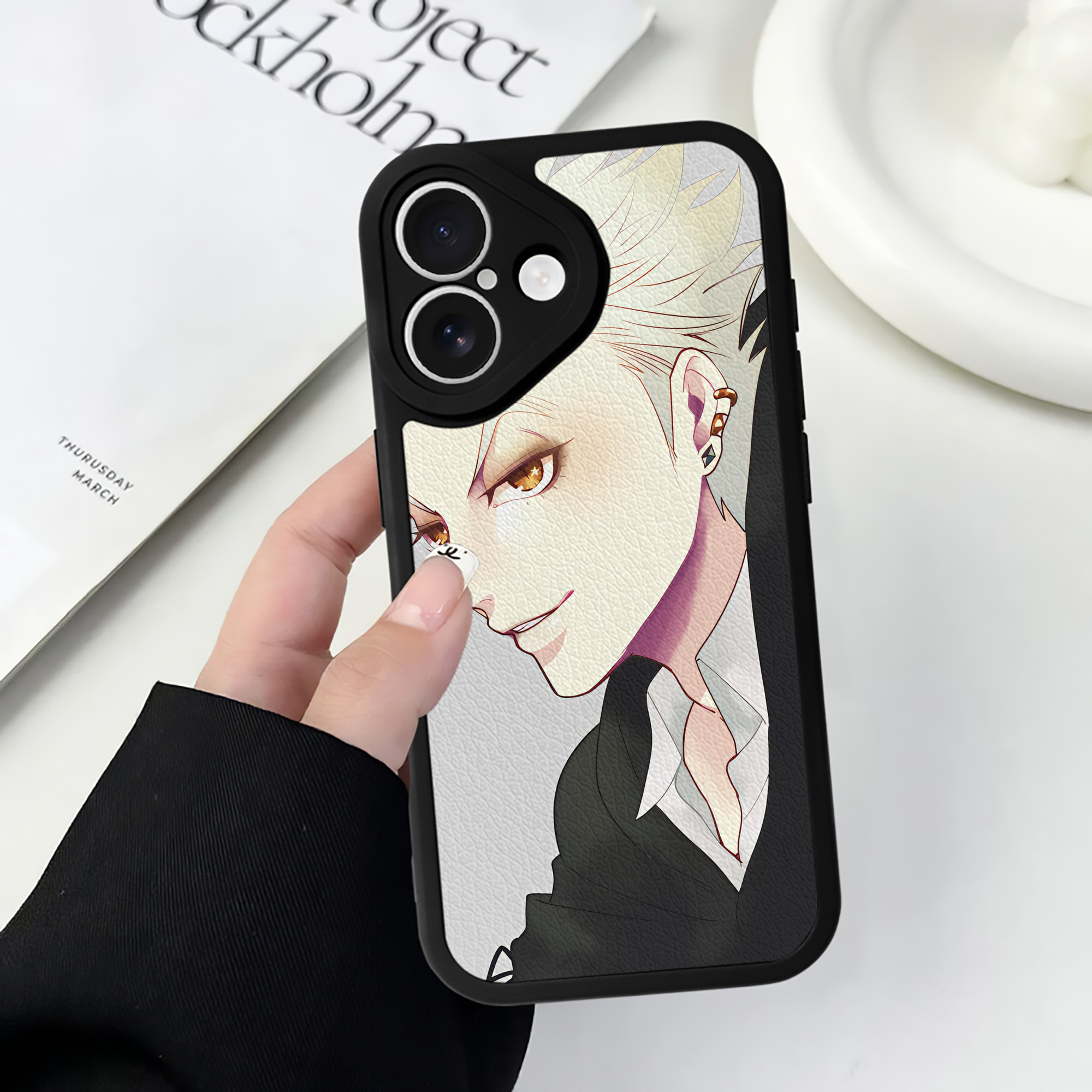 （画像用） ハイキュー!! Haikyu!! 【iPhone 16シリーズ対応】シリコンスマホケース（レザー調） 材質：シリコン